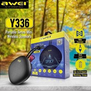 Awei Y336 Portable Mini Waterproof Bluetooth Speaker (AUX and Bluetooth)