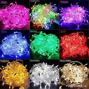 100 Led Fairy Lights White, Blue, Pink, Red, Green, Multicolor, Home Garden Indoor Outdoor Decoration Fairy Light