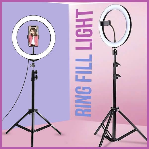 10" Selfie LED Ring Light with Tripod Stand & Cell Phone Holder Desktop Lamp Mini Led Camera Light for Tiktok/Youtube/Live/ Makeup/Photography