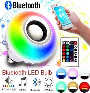 Smart Led Remote Control Bluetooth Speaker Music Bulb - AC, RGB remote control Bluetooth music bulb lamp, Led Music BulbWith Bluetooth Speaker